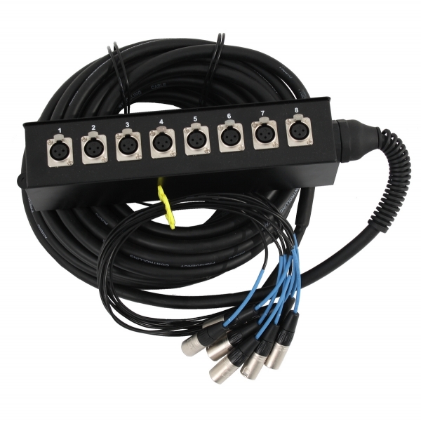 Stage Box Professionale 8 ingressi con cavo da 15 Mt