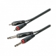 Cavo adattatore 2 RCA maschio - 2 Jack mono (6.3mm) 1.5m