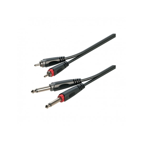Cavo adattatore 2 RCA maschio - 2 Jack mono (6.3mm) 5m