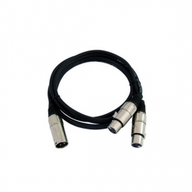 Cavo Doppino 1 Xlr Maschio / 2 Xlr Femmine 150cm