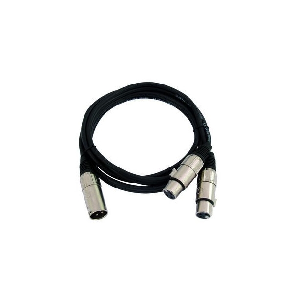 Cavo Doppino 1 Xlr Maschio / 2 Xlr Femmine 150cm